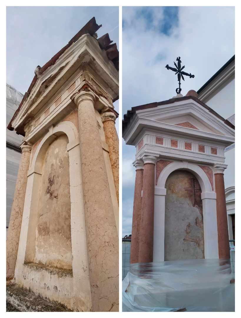 Capitello votivo vicino chiesa